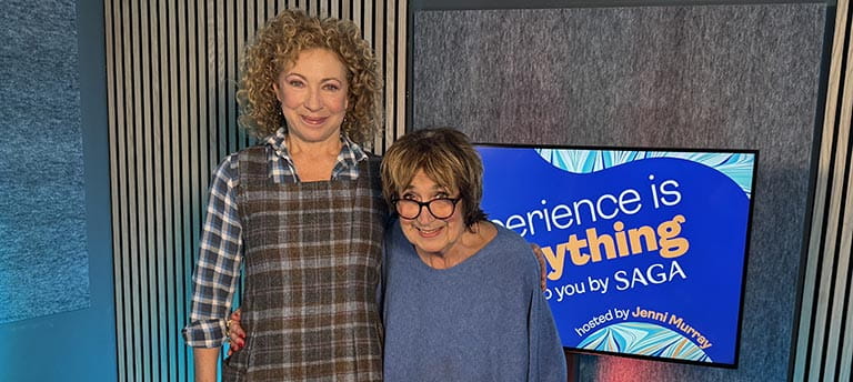Alex Kingston and Jenni Murray